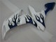 Branco Azul Chama Carenagem Moto Yamaha R1 04-06 Branco Azul Chama Carenagem Moto Yamaha R1 04-06