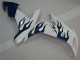 Branco Azul Chama Carenagem Moto Yamaha R1 04-06 Branco Azul Chama Carenagem Moto Yamaha R1 04-06