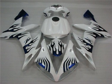 Branco Azul Chama Carenagem Moto Yamaha R1 04-06