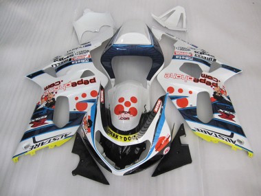 Branco Azul Dark Dog Carenagem Moto Suzuki GSXR 600 K1 K2 K3 01-03