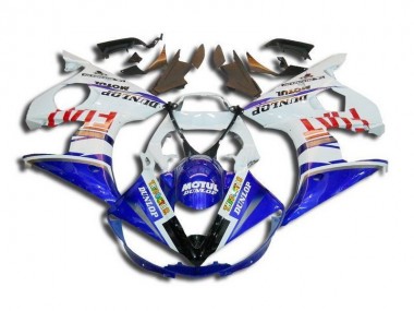 Branco Azul Fiat Motul Dunlop Carenagem Moto Yamaha R6 03-05