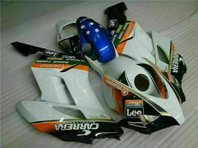 Branco Azul Kit Carenagem Moto Honda CBR 1000RR 04-05