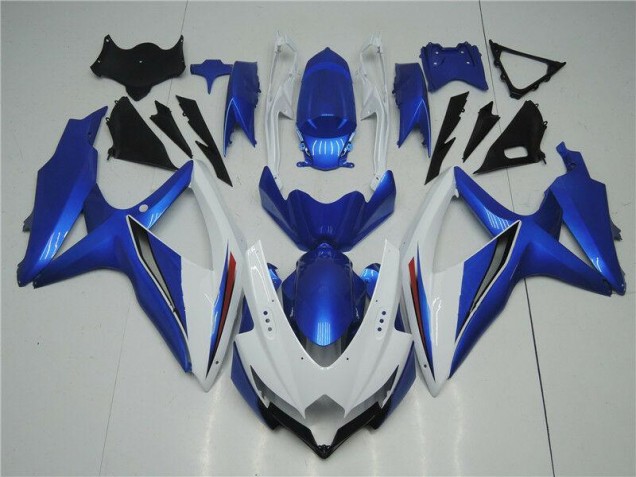 Branco Azul Kit Carenagem Moto Suzuki GSXR 600 / 750 K8 08-10 Branco Azul Kit Carenagem Moto Suzuki GSXR 600 / 750 K8 08-10
