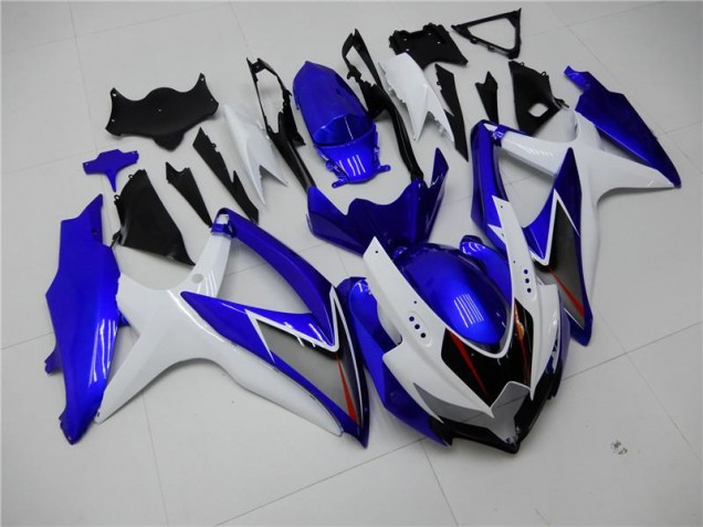 Branco Azul Kit Completo Carenagem Moto Suzuki GSXR 600 / 750 K8 08-10 Branco Azul Kit Completo Carenagem Moto Suzuki GSXR 600 / 750 K8 08-10