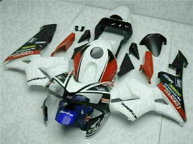 Branco Azul Kits Completo Carenagem Moto Honda CBR 600RR 03-04