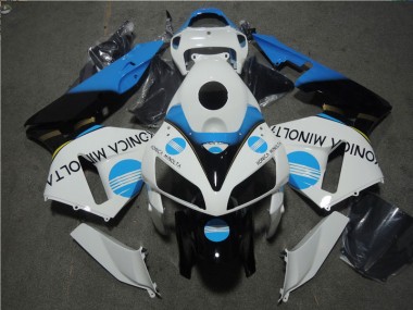 Branco Azul Konica Minolta Kits Carenagem Moto Honda CBR 600RR 05-06