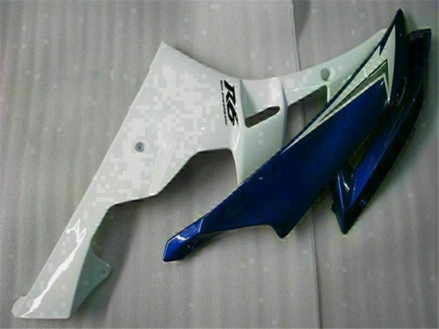 Branco Azul Moto Plástico Yamaha R6 06-07 Branco Azul Moto Plástico Yamaha R6 06-07