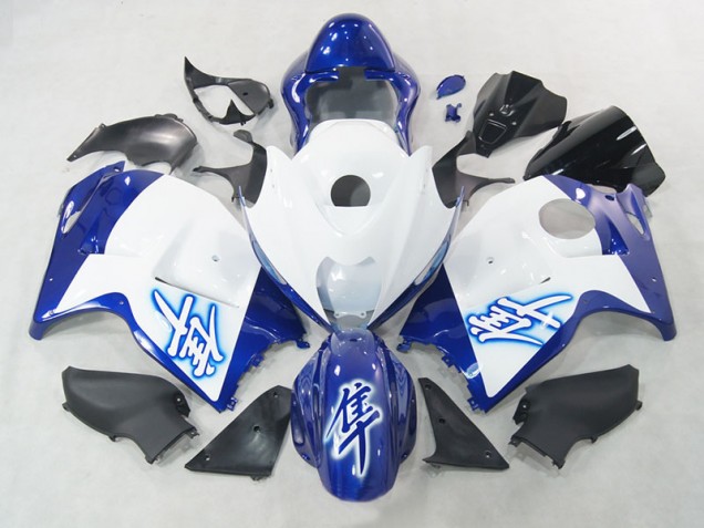 Branco Azul Moto Plásticos Suzuki GSXR 1300 Hayabusa 96-07 Branco Azul Moto Plásticos Suzuki GSXR 1300 Hayabusa 96-07