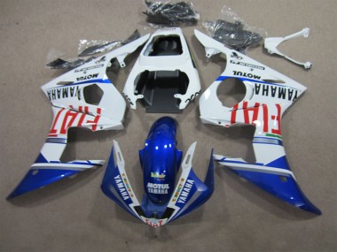 Branco Azul Motul Fiat Carenagem Moto Yamaha R6 03-05
