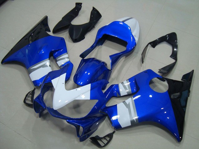 Branco Azul Preto Carenagem Moto Honda CBR 600 F4i 01-03 Branco Azul Preto Carenagem Moto Honda CBR 600 F4i 01-03
