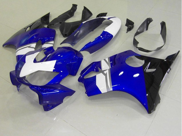 Branco Azul Preto Carenagem Moto Honda CBR 600 F4i 04-07 Branco Azul Preto Carenagem Moto Honda CBR 600 F4i 04-07