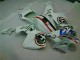 Branco Azul R 2 Carenagem Moto Honda CBR 600RR 03-04 Branco Azul R 2 Carenagem Moto Honda CBR 600RR 03-04