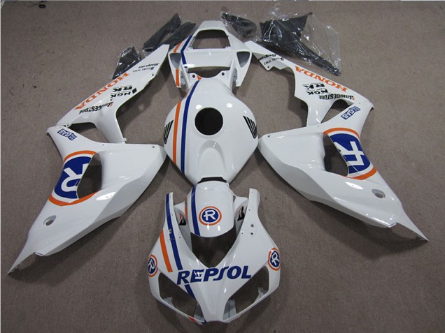 Branco Azul Repsol Carenagem Moto Honda CBR 1000RR 06-07 Branco Azul Repsol Carenagem Moto Honda CBR 1000RR 06-07