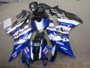 Branco Azul Sterilgarda Volvo Carenagem Moto Yamaha R6 06-07