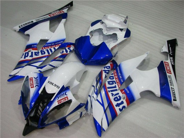 Branco Azul Sterilgarda Volvo Carenagem Moto Yamaha R6 08-16 Branco Azul Sterilgarda Volvo Carenagem Moto Yamaha R6 08-16