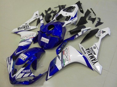 Branco Azul Tri Colour Carenagem Moto Yamaha R1 09-11
