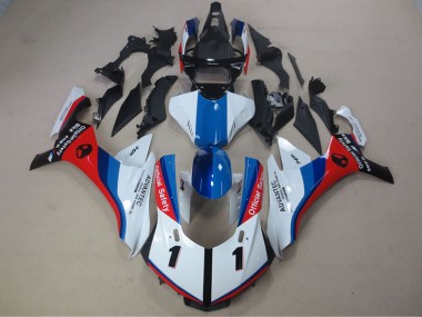 Branco Azul Vermelho Advantec Carenagem Moto Yamaha R1 15-19