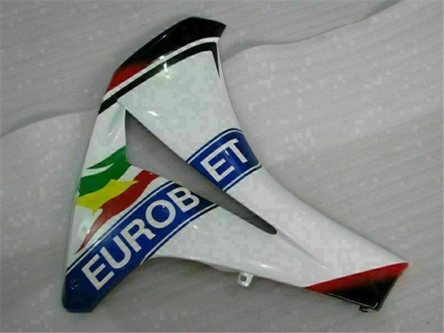 Branco Azul Vermelho Eurobet Lee Carenagem Moto Honda CBR 1000RR 08-11 Branco Azul Vermelho Eurobet Lee Carenagem Moto Honda CBR 1000RR 08-11