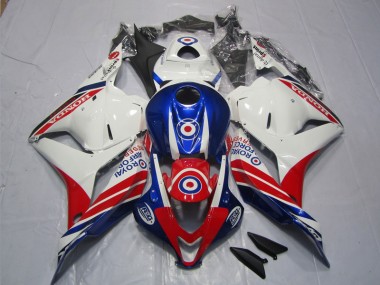 Branco Azul Vermelho Moto Plástico Honda CBR 600RR 09-12