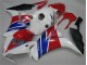 Branco Azul Vermelho Moto Plásticos Honda CBR 1000RR 12-16 Branco Azul Vermelho Moto Plásticos Honda CBR 1000RR 12-16