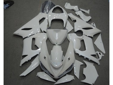 Branco Carenagem Moto Kawasaki ZX6R 05-06