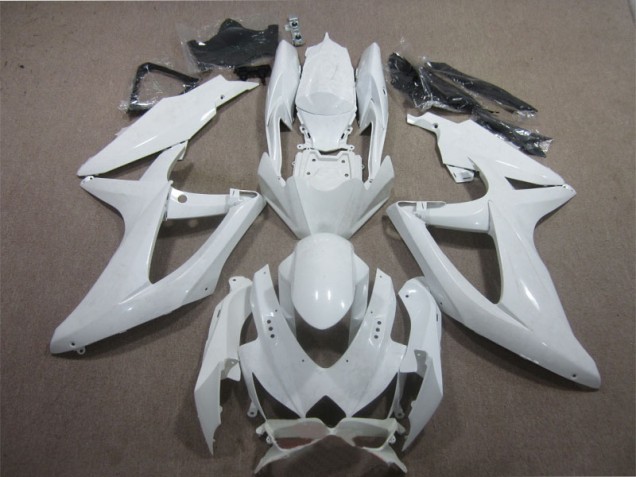 Branco Carenagem Moto Suzuki GSXR 600 K8 08-10 Branco Carenagem Moto Suzuki GSXR 600 K8 08-10