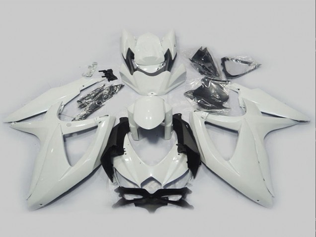 Branco Carenagem Moto Suzuki GSXR 750 K8 08-10 Branco Carenagem Moto Suzuki GSXR 750 K8 08-10