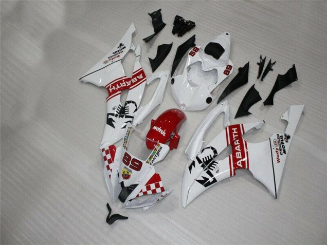 Branco Carroçaria Moto Yamaha R6 08-16 Branco Carroçaria Moto Yamaha R6 08-16