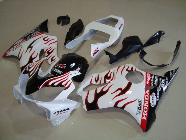 Branco Chama Carenagem Moto Honda CBR 600 F4i 01-03 Branco Chama Carenagem Moto Honda CBR 600 F4i 01-03
