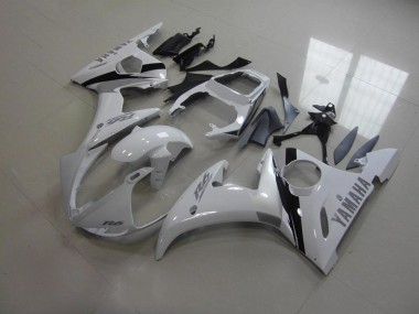 Branco & Cinzento Decalques Carenagem Moto Yamaha R6 03-05