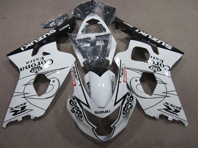 Branco Corona Extra Motul Carenagem Moto Suzuki GSXR 600 K4 04-05 Branco Corona Extra Motul Carenagem Moto Suzuki GSXR 600 K4 04-05