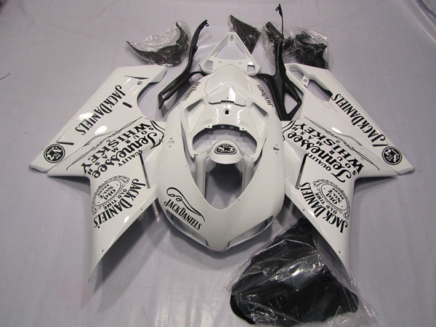 Branco Jack Daniels Carenagem Moto Ducati 1098 07-14 Branco Jack Daniels Carenagem Moto Ducati 1098 07-14