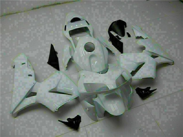 Branco Kit Carenagem Moto Honda CBR 600RR 03-04 Branco Kit Carenagem Moto Honda CBR 600RR 03-04