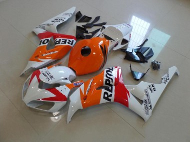 Branco & Laranja Repsol Carenagem Moto Honda CBR 1000RR 06-07