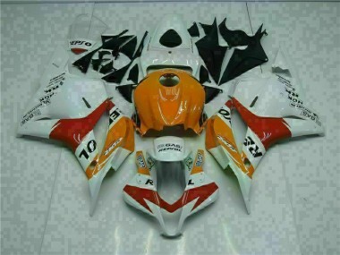 Branco Laranja Repsol Carenagem Moto Honda CBR 600RR 09-12