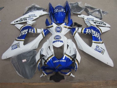 Branco Lucky Strike Azul Motul Carenagem Moto Suzuki GSXR 600 K8 08-10