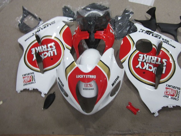 Branco Lucky Strike Motul Carenagem Moto Suzuki GSXR 1300 Hayabusa 96-07 Branco Lucky Strike Motul Carenagem Moto Suzuki GSXR 1300 Hayabusa 96-07
