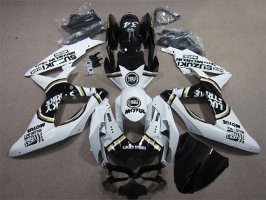Branco Lucky Strike Preto Motul Carenagem Moto Suzuki GSXR 600 K8 08-10