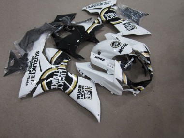 Branco Lucky Strike Preto Motul Carenagem Moto Suzuki GSXR 750 K11 11-21