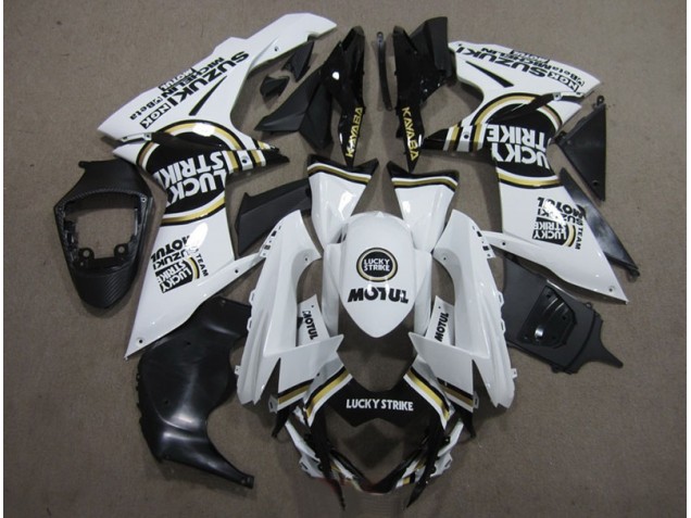 Branco Lucky Strike Preto Motul Kits Carenagem Moto Suzuki GSXR 600 K11 11-21 Branco Lucky Strike Preto Motul Kits Carenagem Moto Suzuki GSXR 600 K11 11-21