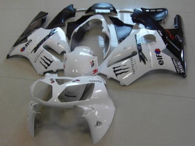 Branco Monster Carenagem Moto Kawasaki ZX12R 02-06