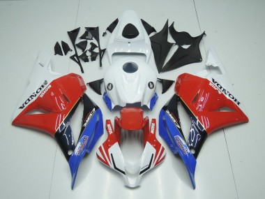 Branco Motul Vermelho Azul Carenagem Moto Honda CBR 600RR 09-12