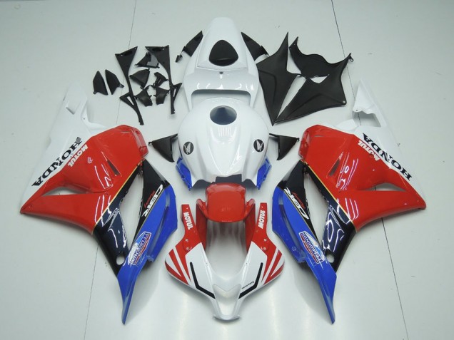 Branco Motul Vermelho Azul Carenagem Moto Honda CBR 600RR 09-12 Branco Motul Vermelho Azul Carenagem Moto Honda CBR 600RR 09-12