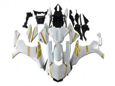 Branco Ouro Carenagem Moto Yamaha R6 17-23