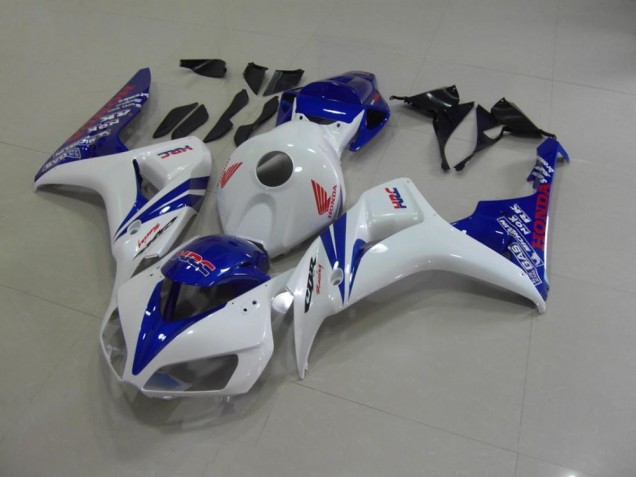 Branco Pérola Azul Carenagem Moto Honda CBR 1000RR 06-07 Branco Pérola Azul Carenagem Moto Honda CBR 1000RR 06-07