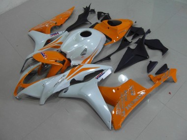 Branco Pérola Laranja Carenagem Moto Honda CBR 600RR 07-08