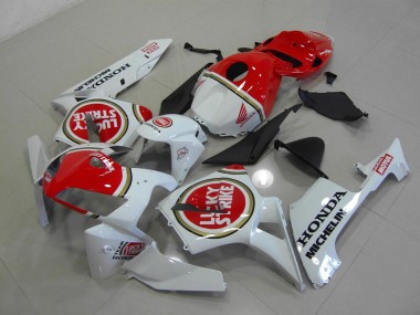 Branco Pérola Lucky Strike Carenagem Moto Honda CBR 600RR 05-06