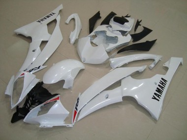 Branco Pérola Moto Plástico Yamaha R6 08-16