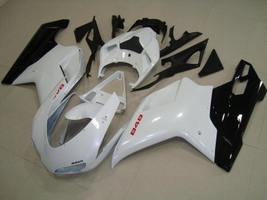 Branco Pérola Preto Carenagem Moto Ducati 848 1098 1198 07-14
