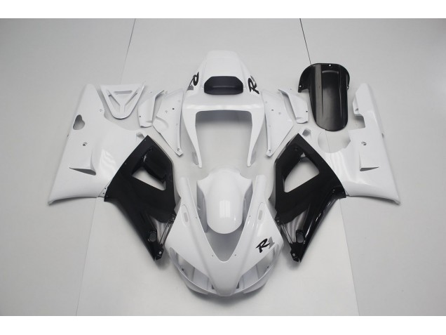 Branco Pérola Preto Carenagem Moto Yamaha R1 98-99 Branco Pérola Preto Carenagem Moto Yamaha R1 98-99